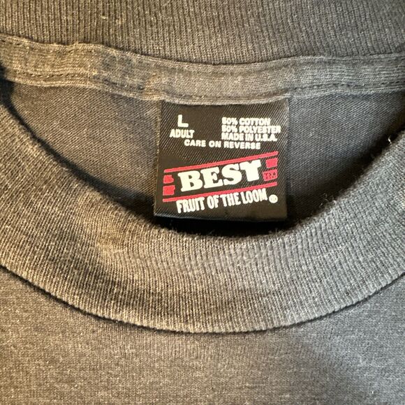 Rare Vintage Fruit Of The Loom Mickey Mouse Embroidered Logo T Shirt 90s L - Picture 3 of 7